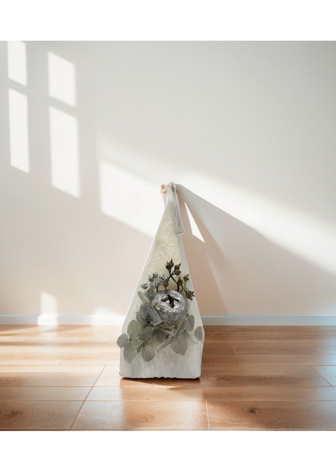 شموع عيد الميلاد ، شموع شكل شجرة عيد الميلاد ، شموع عمود بيضاء ، شموع فريدة ولطيفة على شكل هرمي