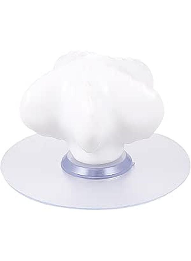 White Sea Shape Suction Cup Drawer Pull Handle No Drilling Cabinet Door Knob - Image 1