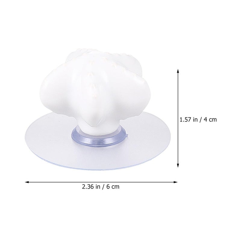 White Sea Shape Suction Cup Drawer Pull Handle No Drilling Cabinet Door Knob - Image 3