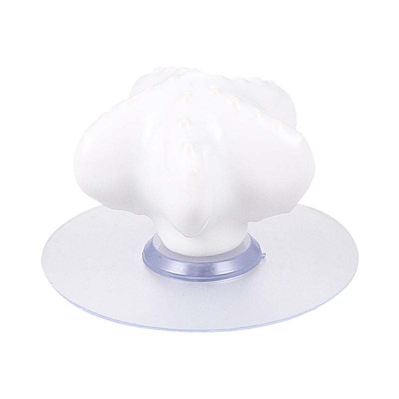 White Sea Shape Suction Cup Drawer Pull Handle No Drilling Cabinet Door Knob - Image 2