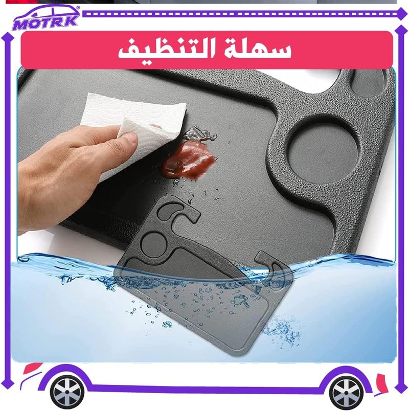 MUTURQ Car Steering Wheel Table Multipurpose Eating or Working for Eating and Surfing Laptop Reading Writing in Car, Universal Fit for All Cars (Brown) - Image 4