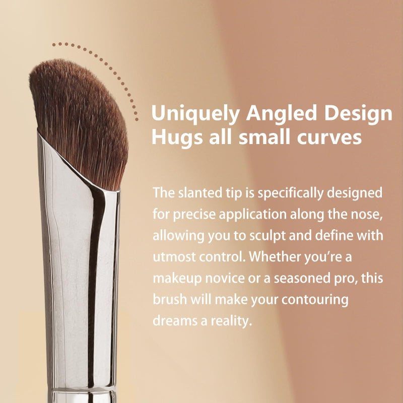 Albeaut Eyeshadow Brush, Angled Nose Contour Brow Bone Highlight Makeup Brush (190 angled shader) - Image 3