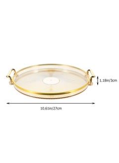 Oasisgalore Plastic Decorative Tray – Luxury Round Serving Tray with Handles for Perfume, Jewelry, Fruit, or Makeup Display.  - Image 4