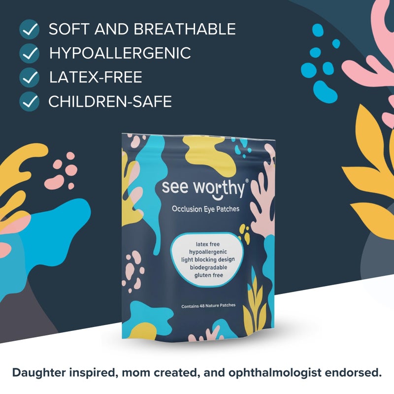 See Worthy See Worthy Magical Eye Patches - Smart Design & Adhesive Technology, Breathable & Comfortable Lazy Eye Patches for Kids - Soft & Fun Designs (48pcs/Box) - Packaging May Vary  - Image 4