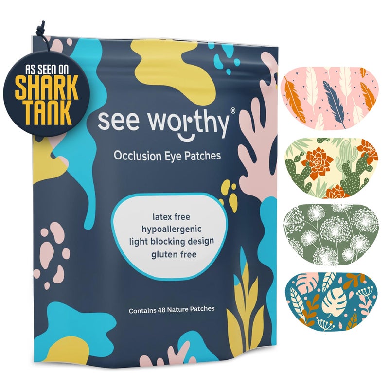 See Worthy See Worthy Magical Eye Patches - Smart Design & Adhesive Technology, Breathable & Comfortable Lazy Eye Patches for Kids - Soft & Fun Designs (48pcs/Box) - Packaging May Vary  - Image 1