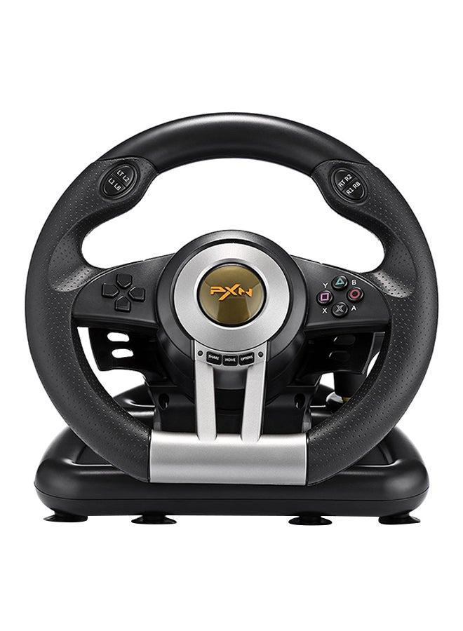PXN V3II Racing Game Steering Wheel With Brake Pedal - Image 1