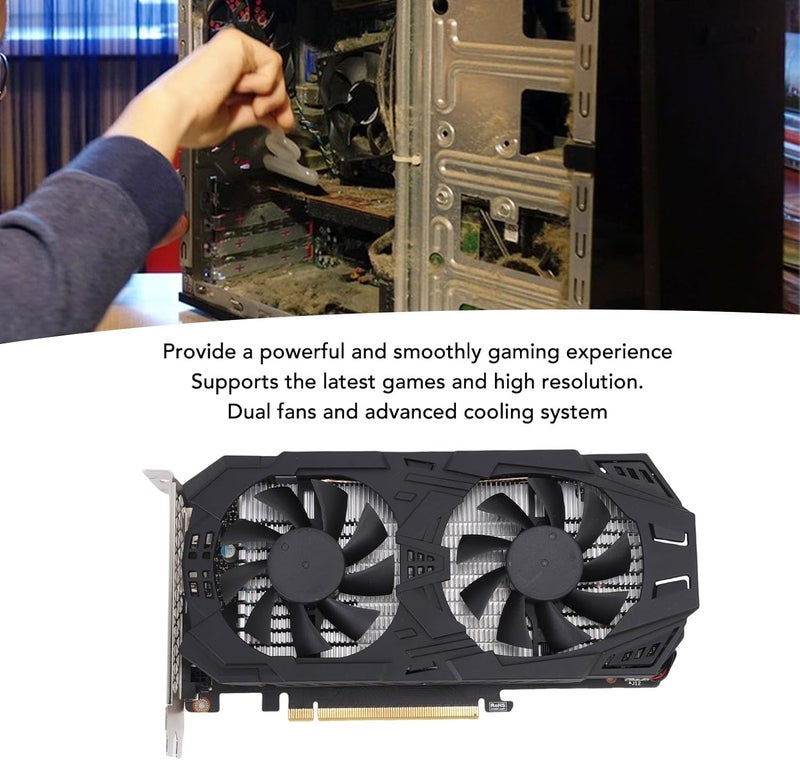 Bewinner Graphics Card, GDDR5 192 Bit 3GB Gaming Graphics Card, Dual Fan Cooling, PCIe 3.0 X16, HD Display Interface Computer GPU - Image 5