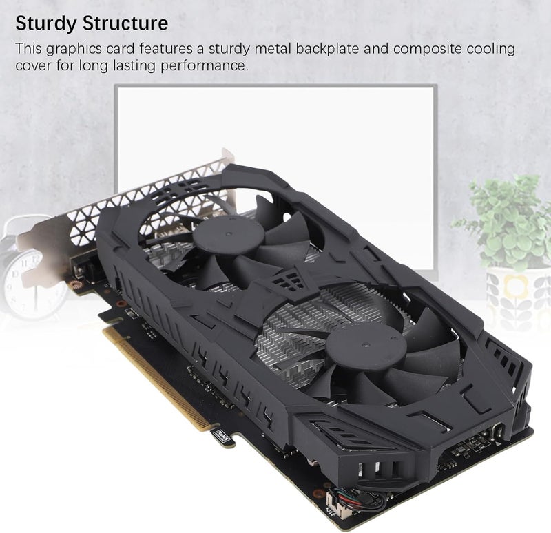 Bewinner Graphics Card, GDDR5 192 Bit 3GB Gaming Graphics Card, Dual Fan Cooling, PCIe 3.0 X16, HD Display Interface Computer GPU - Image 3