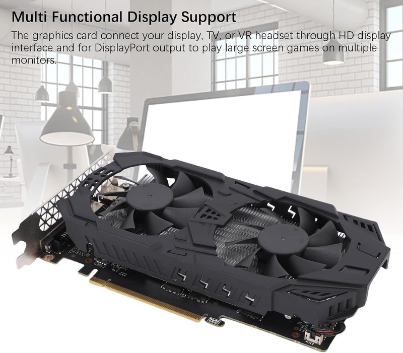 Bewinner Graphics Card, GDDR5 192 Bit 3GB Gaming Graphics Card, Dual Fan Cooling, PCIe 3.0 X16, HD Display Interface Computer GPU - Image 2