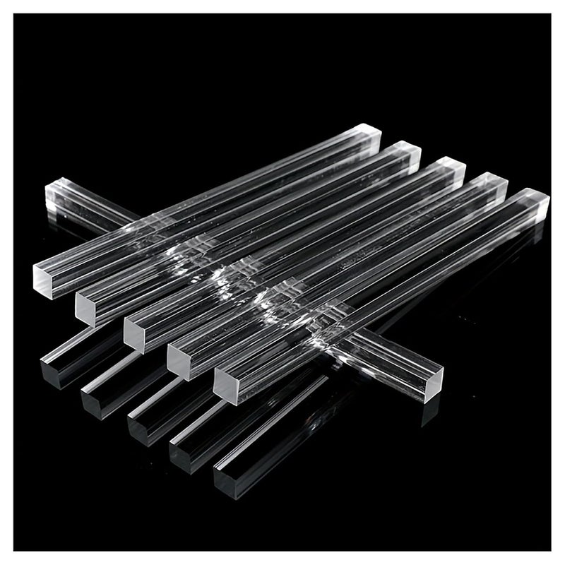 Clear Acrylic Rods 6PCS 4mmx4mmx200mm Plastic Dowel Sticks for DIY Crafts Model Making Display Stands - Image 2