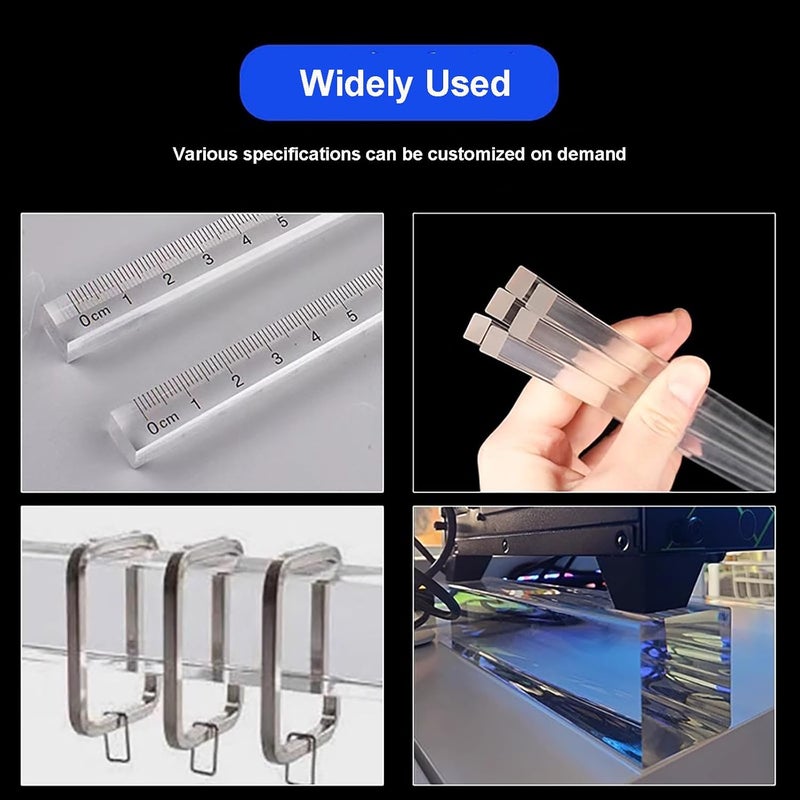 Clear Acrylic Rods 6PCS 4mmx4mmx200mm Plastic Dowel Sticks for DIY Crafts Model Making Display Stands - Image 5