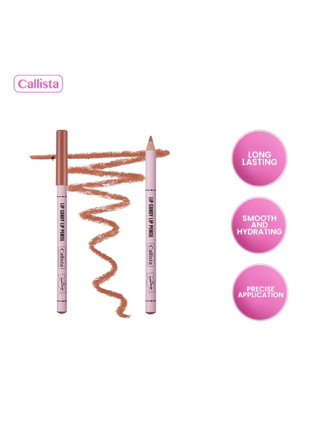 كاليستا قلم شفاه مطفي بلون بني فاتح دافئ لتعريف الشفاه بسلاسة وثبات طويل - Image 2