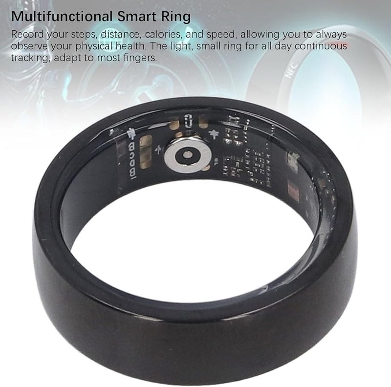 Vbestlife Smart Ring Fitness Tracker Black IP68 Waterproof Multi Sport Modes Step Counter - Image 4