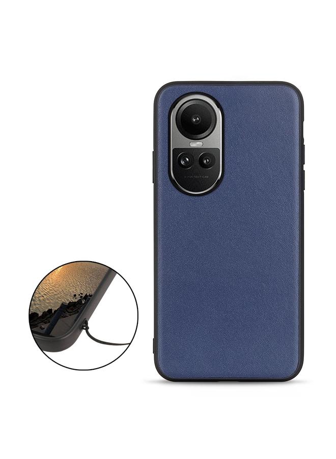 S-TOP Case For OPPO Reno10 Global / 10 Pro Global Lambskin Texture Genuine Leather Phone Case - Image 2