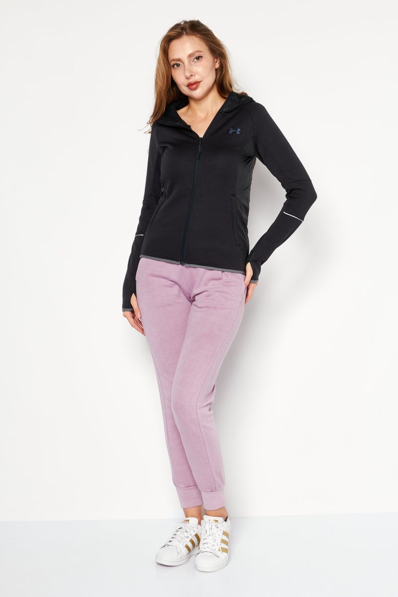 UNDER ARMOUR Women Sportswear Fit Long Sleeve Training Hoodies, Black - Image 2