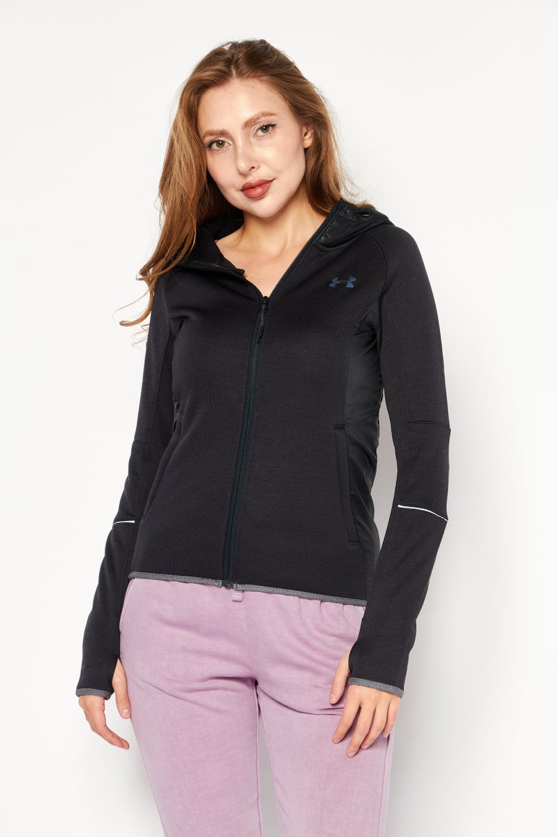 UNDER ARMOUR Women Sportswear Fit Long Sleeve Training Hoodies, Black - Image 1