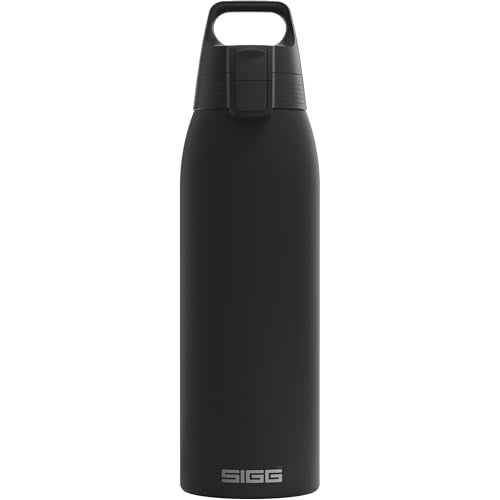SIGG - Insulated Water Bottle - Shield Therm One Black - Suitable for Carbonated Beverages - Leakproof - Dishwasher Safe - BPA Free - 90% Recycled Stainless Steel - Black - 34 Oz - Image 1
