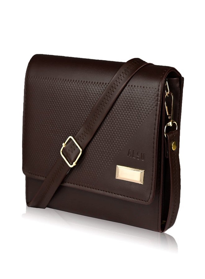 ALSU Women's Brown trendy Sling Bag | deattachable straps |card slots (shd-012br) - Image 1