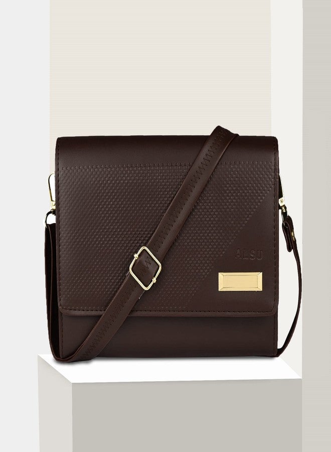 ALSU Women's Brown trendy Sling Bag | deattachable straps |card slots (shd-012br) - Image 3