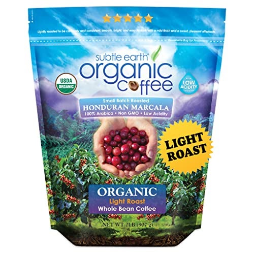 Cafe Don Pablo 2LB Subtle Earth Organic Coffee - Light Roast - Whole Bean Coffee - 100% Arabica Beans - Low Acidity and Non-GMO - 2lb bag - Image 1