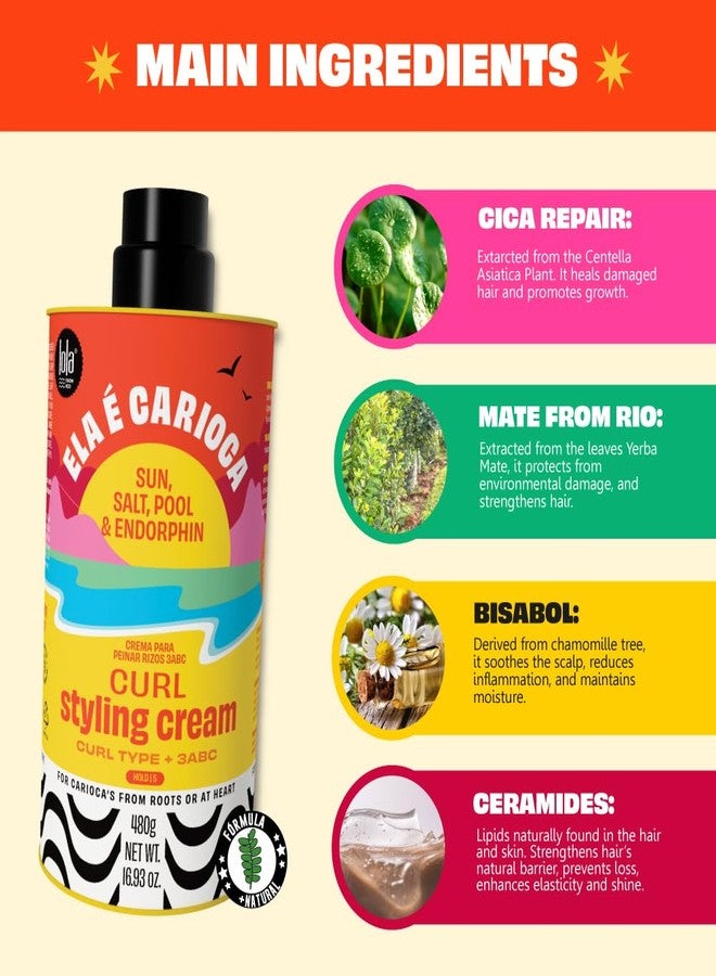 Lola From Rio - Ela E Carioca - 3ABC Curl-Defining Cream, Boost hydration, Minimize Frizz, Provide Soft, Flexible Control for 3ABC Curl Type 17.64 Fl Oz - Image 5