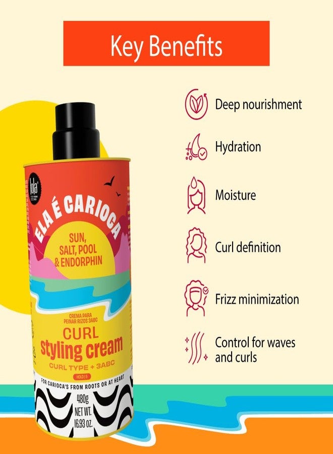 Lola From Rio - Ela E Carioca - 3ABC Curl-Defining Cream, Boost hydration, Minimize Frizz, Provide Soft, Flexible Control for 3ABC Curl Type 17.64 Fl Oz - Image 3