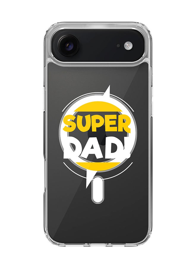 Stylizedd Classic Clear MagSafe Case for iPhone 17 Air , Hybrid Soft Case Flexible Edges Anti Drop TPU PC Gel Thin Transparent Cover [ Designed for iPhone 17 Air ] - Super Dad