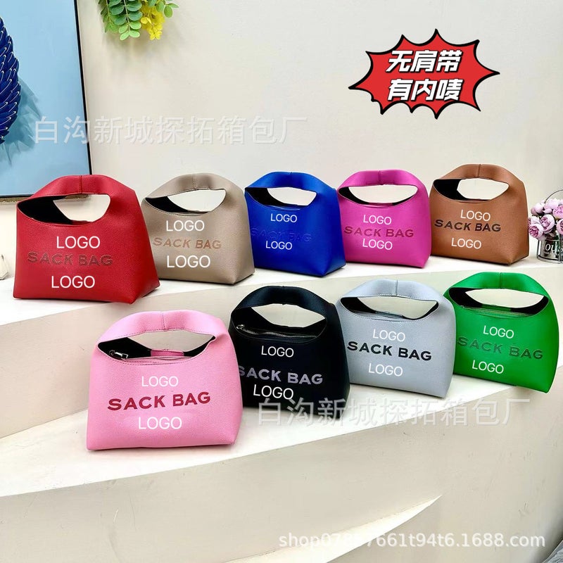 Letter Bag New Fashion Contrast Small Square Bag Shoulder Bag Niche Design Letter Portable Messenger Bag - Image 2