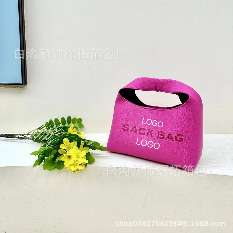 Letter Bag New Fashion Contrast Small Square Bag Shoulder Bag Niche Design Letter Portable Messenger Bag - Image 4