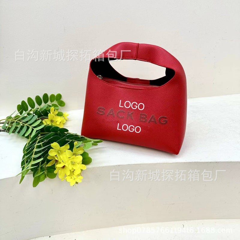 Letter Bag New Fashion Contrast Small Square Bag Shoulder Bag Niche Design Letter Portable Messenger Bag - Image 5