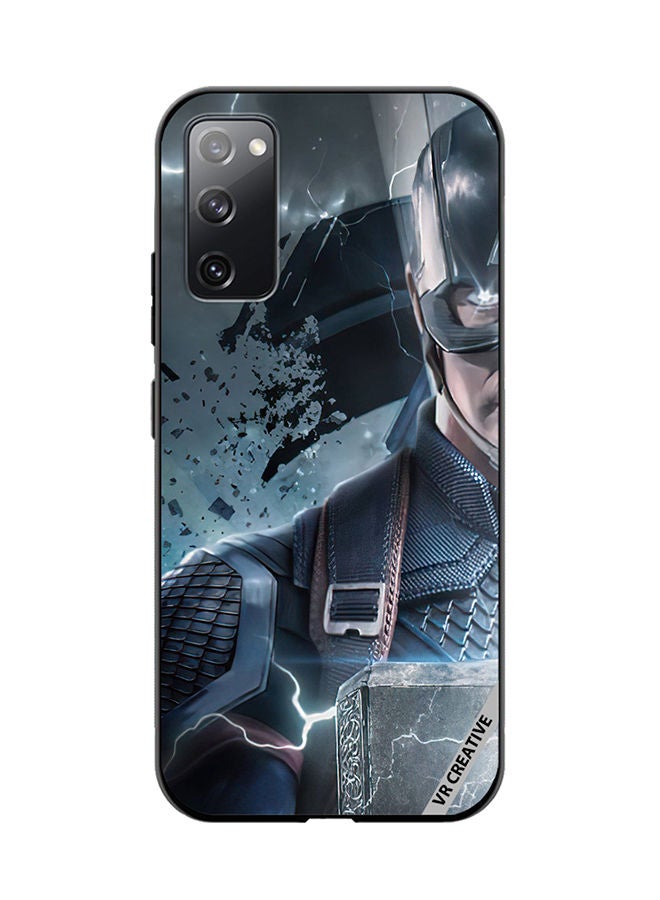 VR CREATIVE Protective Case Cover For Samsung Galaxy S20 FE 5G Captain America Design Multicolour - Image 1