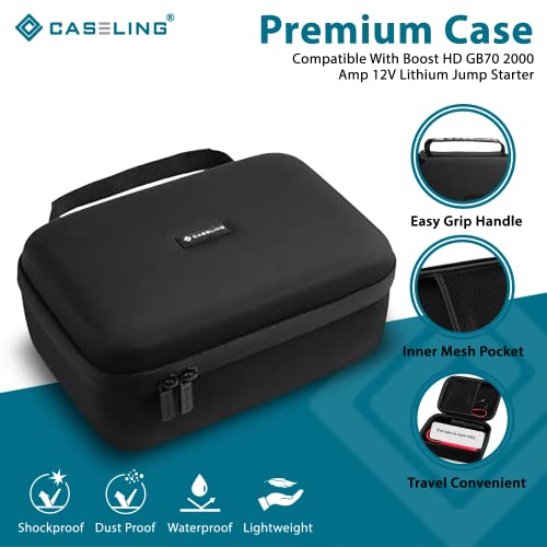 Caseling حافظة كاسلينج الصلبة متوافقة مع GB70 2000 أمبير 12 فولت بطارية قفز ليثيوم مع جيب شبكي للإكسسوارات - Image 4