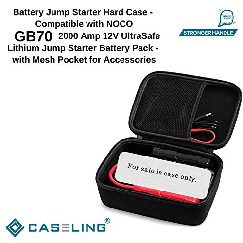 Caseling حافظة كاسلينج الصلبة متوافقة مع GB70 2000 أمبير 12 فولت بطارية قفز ليثيوم مع جيب شبكي للإكسسوارات - Image 3