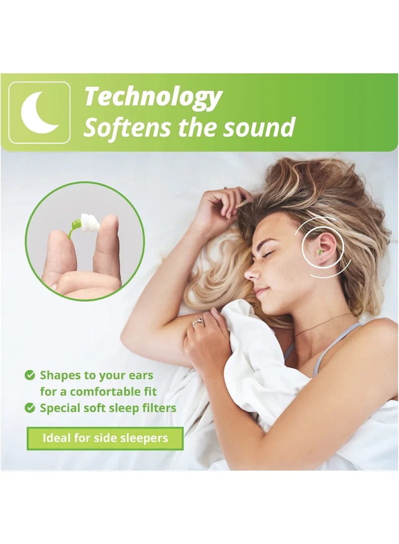 ألبين Alpine SleepSoft Sleeping Earplugs – Ultra‑Soft Reusable Side‑Sleeper Filters, Hypoallergenic – Noise Reduction for Better Sleep (1 Pair)