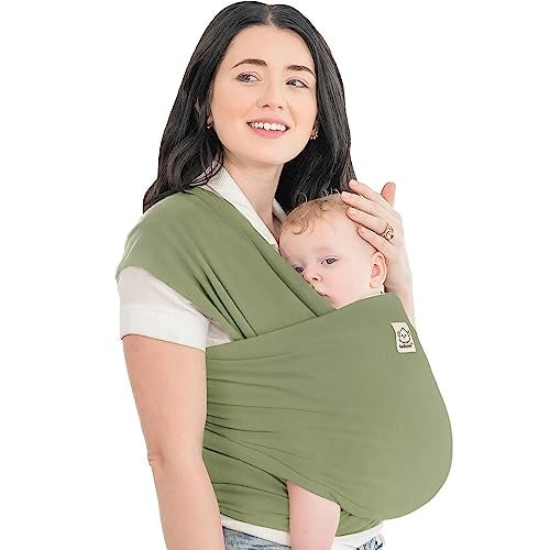 حمالة الأطفال كيا بيبيز - حمالة الأطفال الأصلية 1 في 1 من الولادة إلى الطفولة - سهلة الارتداء - خالية من اليدين - خفيفة الوزن - قابلة للتنفس - لون زيتوني غامق