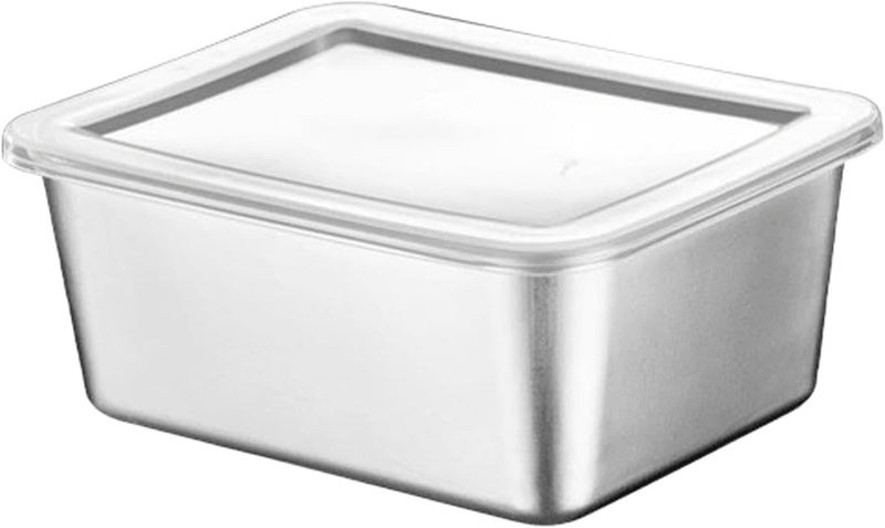 WENGTY Stainless Steel Food Storage Container Bread Box for Picnic Office Travel Airtight LeakProof and Durable Stainless Steel Lunch Box for Travel Fridge Picnic 13Cm x 10Cm x 5Cm - Image 1