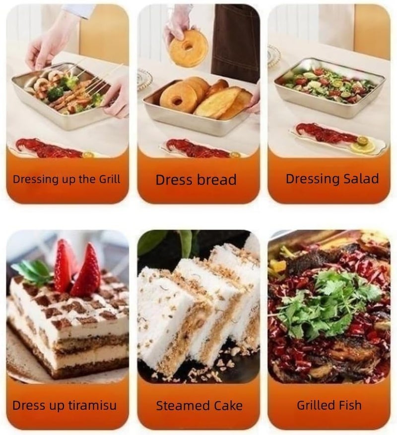 WENGTY Stainless Steel Food Storage Container Bread Box for Picnic Office Travel Airtight LeakProof and Durable Stainless Steel Lunch Box for Travel Fridge Picnic 13Cm x 10Cm x 5Cm - Image 4
