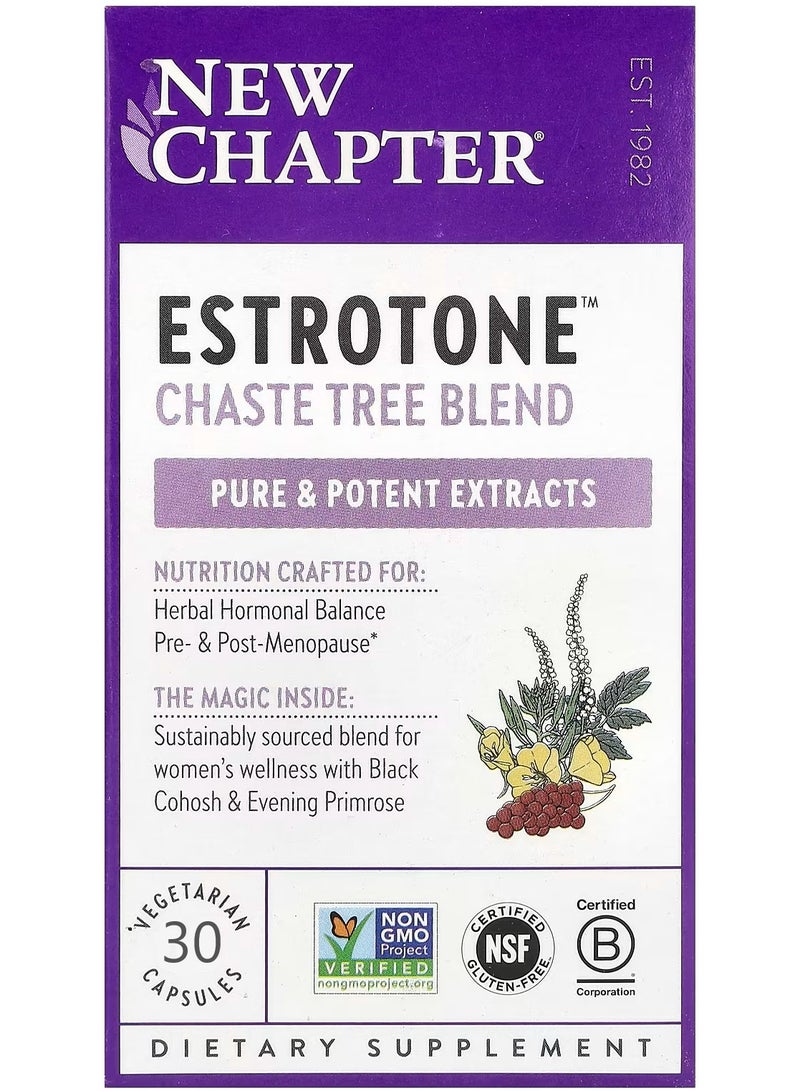 New Chapter Estrotone Chaste Tree Blend, 30 Vegetarian Capsules - Image 1