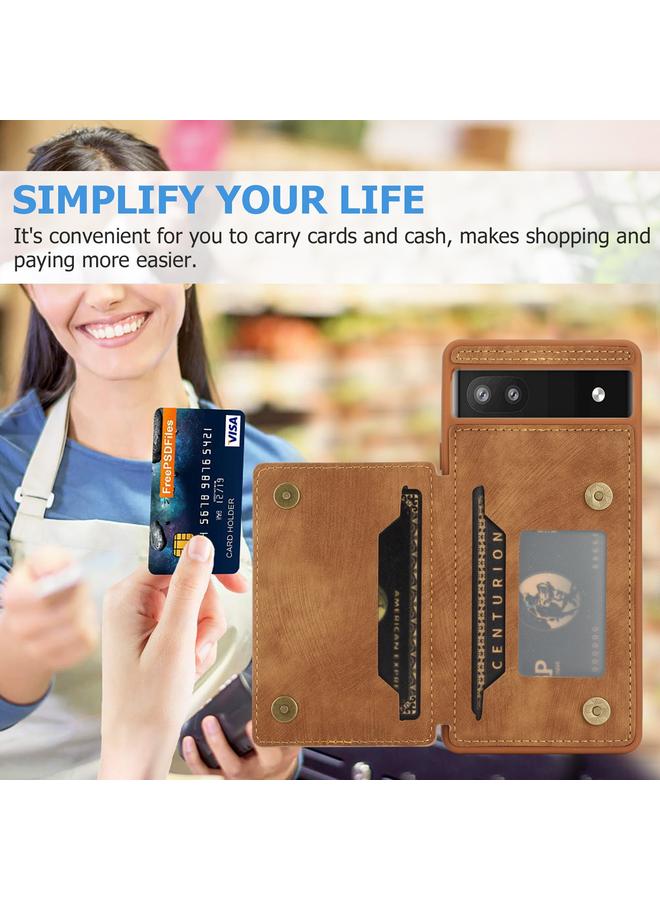 زبون جراب لهاتف Google Pixel 6a Dream غطاء خلفي مغناطيسي مع محفظة للبطاقات - Image 3