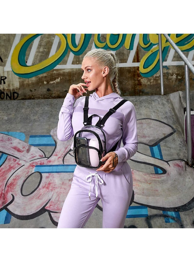 SYOSI - Transparent mini backpack waterproof transparent backpack for work, safe travel, concerts, and sporting events. - Image 1