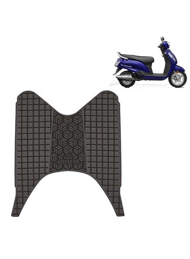 Ramanta Access 125 Foot Mat Washable PVC // Rubber Floor Mat Anti Skid Foot Floor Mat Compatible with Scooter/Scooty Access 125 BS6 (1 PC, Black, PVC, Ruber) - Image 1