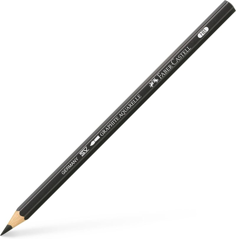 FABER-CASTELL Graphite Aquarelle 5 Grades Pencils with Brush - Image 1
