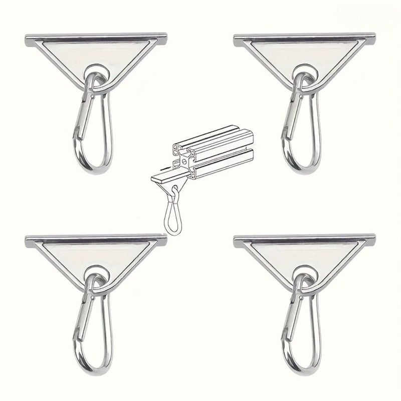 4 T Type Slot Bolts Triangular Sliding Hooks for 6mm Profile Tubes - Image 1