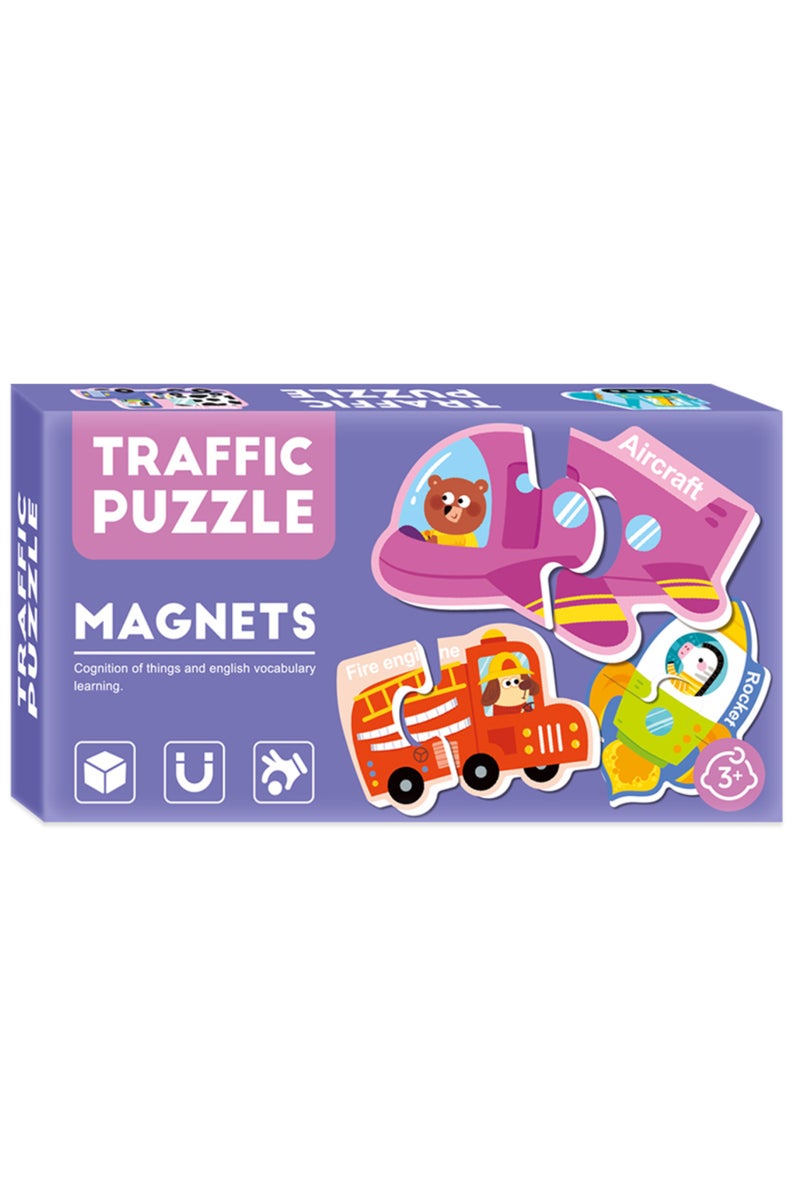 Magnetic Traffic Puzzle Toy for Kids 3+ – Vehicle Matching Game Enhancing Fine Motor Coordination Skills - Image 5