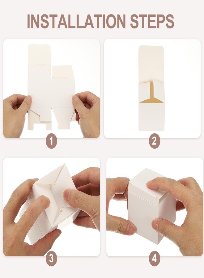 PATIKIL Gift Boxes with Lids, 25 Pcs 2x2x2 Inch Paper Kraft Favor Boxes Bridesmaid Cardboard Gift Wrap for Presents Wedding Graduation Holiday Birthday Craft, White - Image 5