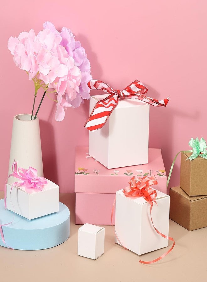 PATIKIL Gift Boxes with Lids, 25 Pcs 2x2x2 Inch Paper Kraft Favor Boxes Bridesmaid Cardboard Gift Wrap for Presents Wedding Graduation Holiday Birthday Craft, White - Image 4