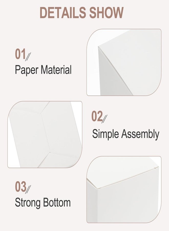 PATIKIL Gift Boxes with Lids, 25 Pcs 2x2x2 Inch Paper Kraft Favor Boxes Bridesmaid Cardboard Gift Wrap for Presents Wedding Graduation Holiday Birthday Craft, White - Image 3