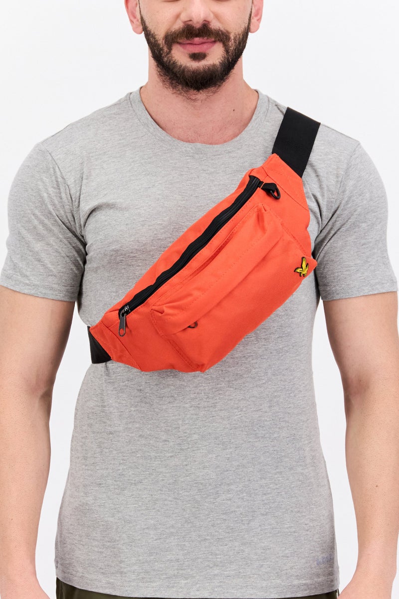 Lyle & Scott Men Brand Logo Fanny Pack 16 H x 43 L x 6 W cm, Orange Combo  - Image 2