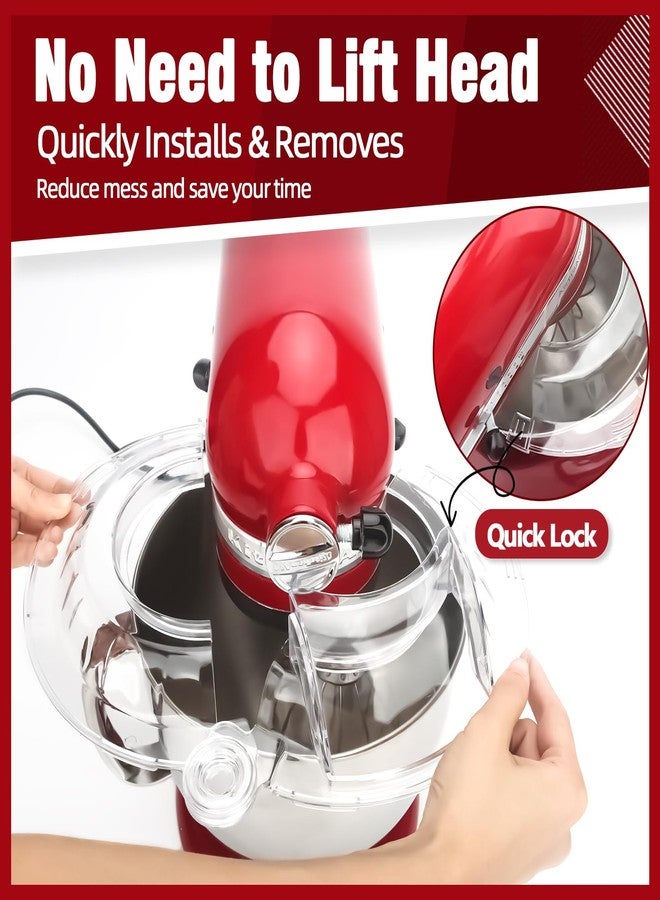 JAYOBGO Pouring Shield for KitchenAid Tilt Head 4.5-5QT Mixer,Fit for Stainless Steel Bowls (Only),Food Grade Pouring Shield Mixers Bowl Cover Splash Guard for Kitchen aid Accessories and Attachments,Upgraded - Image 3