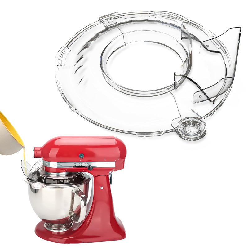 JAYOBGO Pouring Shield for KitchenAid Tilt Head 4.5-5QT Mixer,Fit for Stainless Steel Bowls (Only),Food Grade Pouring Shield Mixers Bowl Cover Splash Guard for Kitchen aid Accessories and Attachments,Upgraded - Image 1